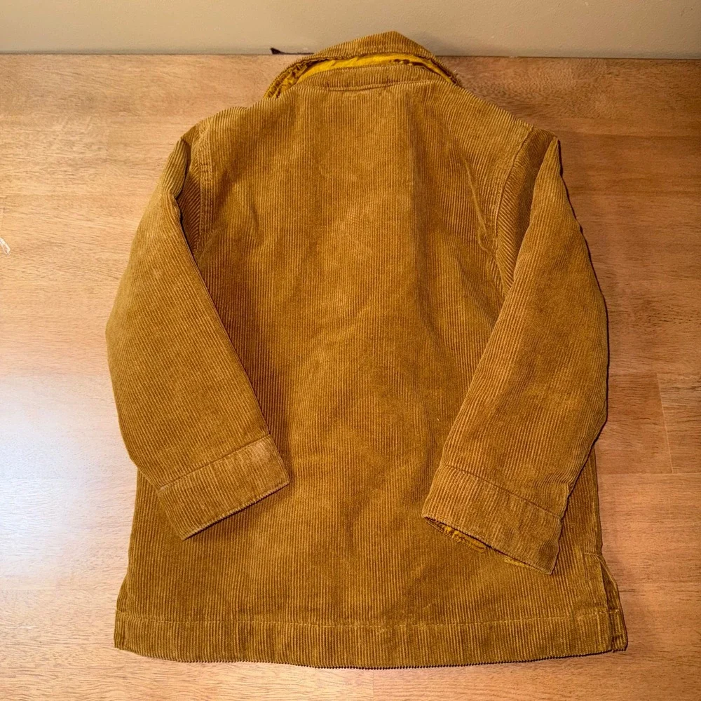Cat & Jack Toddler Boys Brown Corduroy Shirt Jacket Faux Shearling Trim 3T
